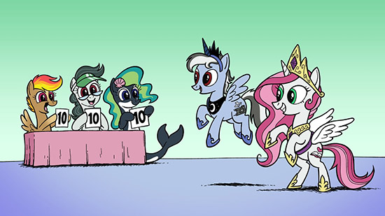Everfree Mascots Juding and Participating in a contest